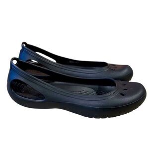 Crocs Black Slip-on Shoes - W11 - Good Condition